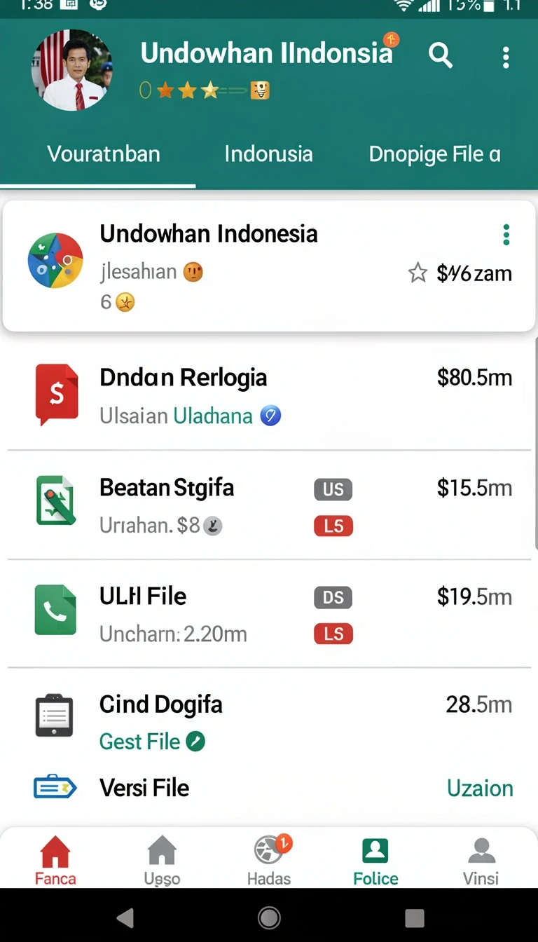 Tampilan utama aplikasi Download Aplikasi uno38 Terbaru untuk HP Android yang intuitif dan efisien.