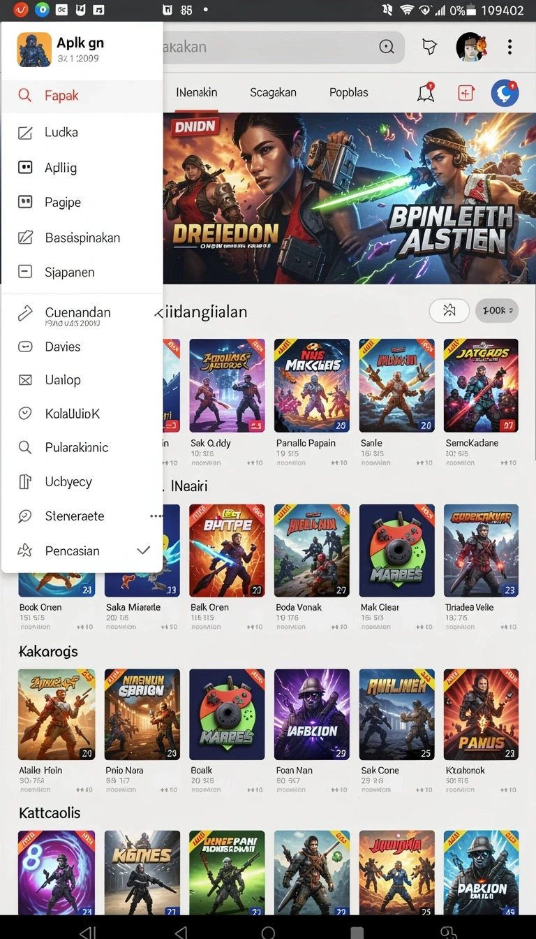 Tampilan utama aplikasi Cara Download dan Instal lumba77 di Android yang intuitif dan efisien.